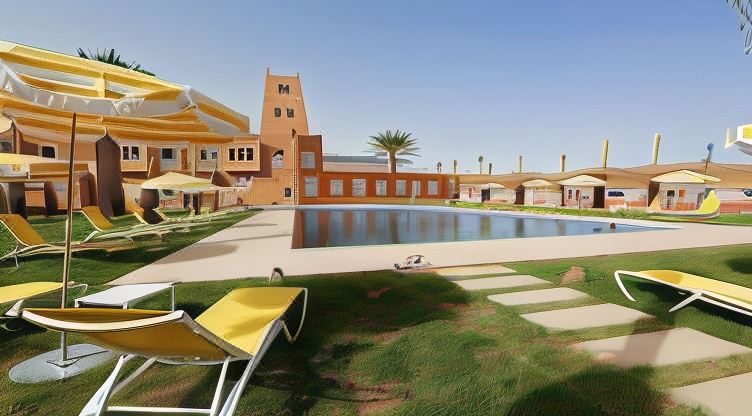 Hôtel Saoura Taghit – vue sur les dunes et palmeraie