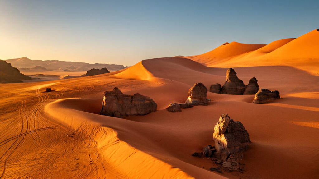 Taghit – dunes de l'erg occidental, lieu de sablothérapie en Algérie