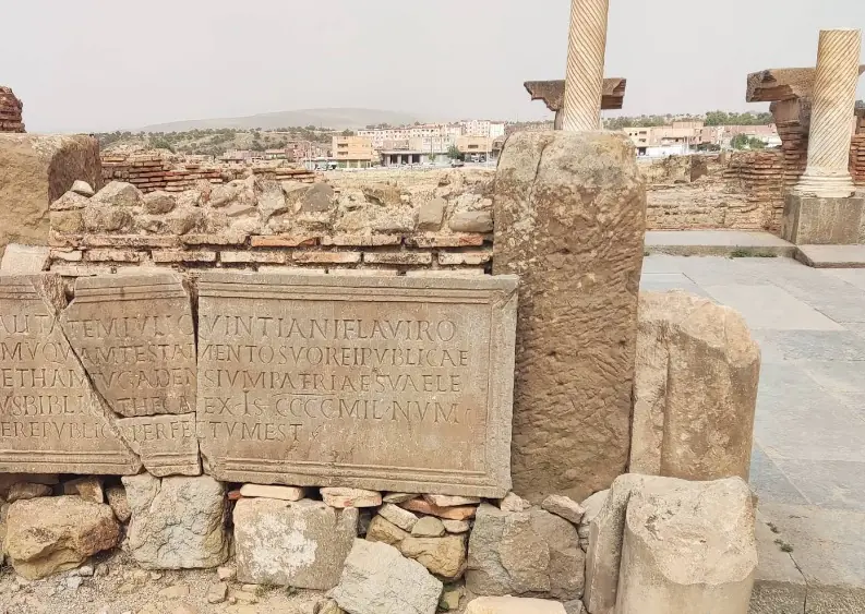 Remains of the ancient library of Timgad