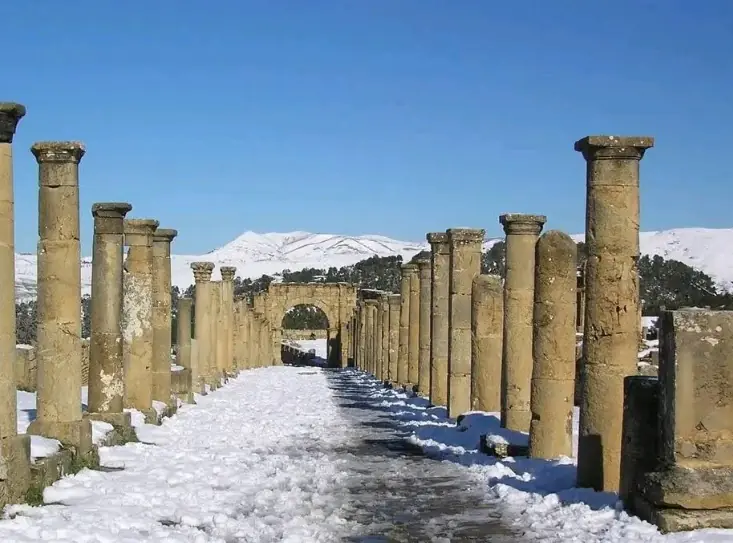 The Roman forum of Djemila and the old forum