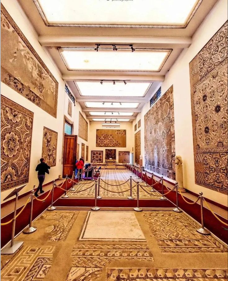 Mosaico romano a decorazione geometrica del Museo di Timgad