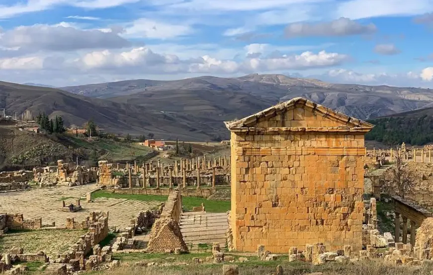 Octagonal baptistery of the Christian quarter at Djemila