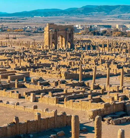 Timgad in Algeria, the best-preserved Roman colony in the world